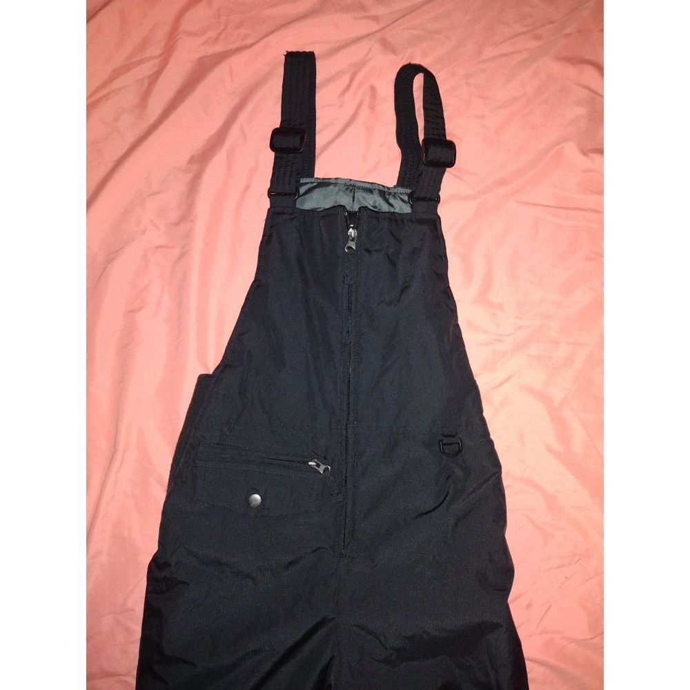 TSLA kids black snow overalls size large - Picture 3 of 5